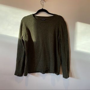 Olive green J. Crew crewneck sweater